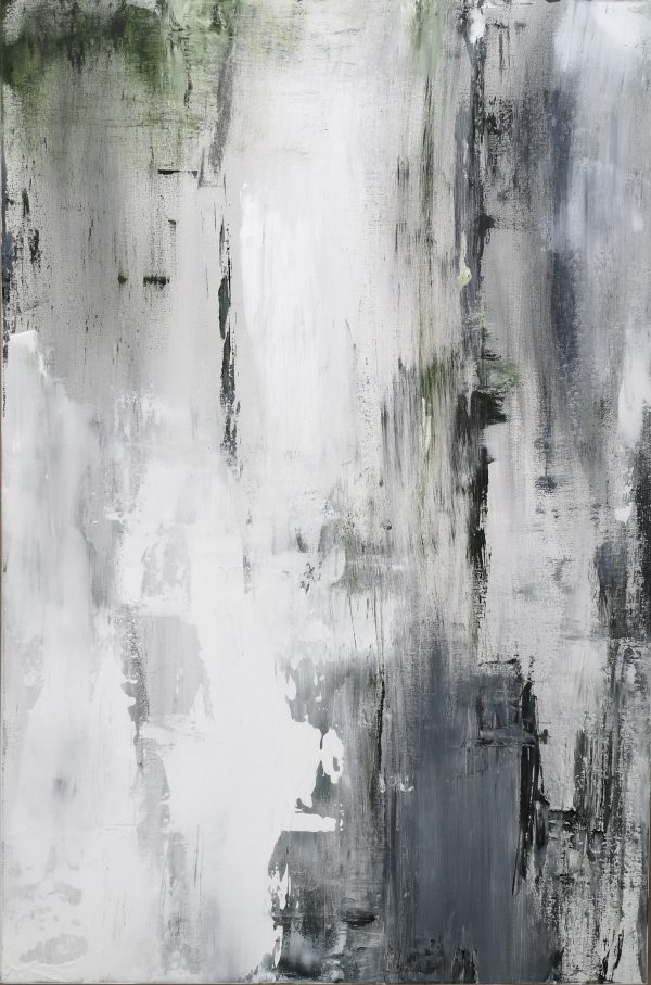 egyedi modern absztrakt vászon festmény falon fekete fehér részlet