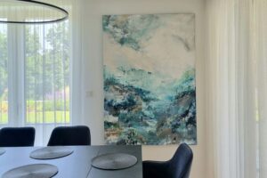 Kék absztrakt festmény